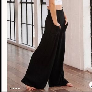 Free people blessed out wide leg and high waisted pants sz Large